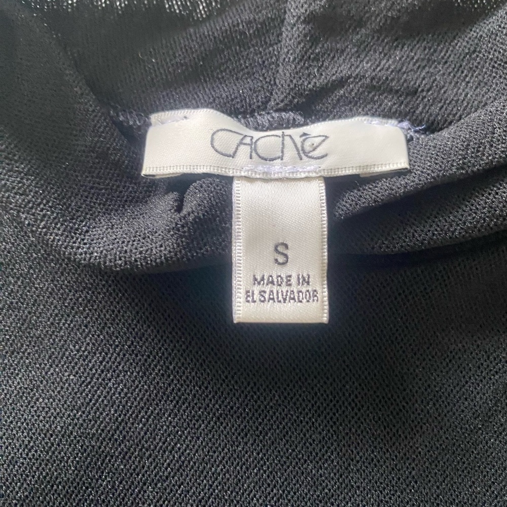Cache Black Long Sleeve Ruched Top - Picture 4 of 6